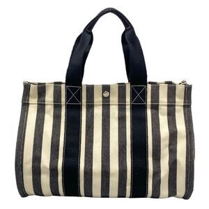 Hermès Cannes MM Tote Bag Beige Black